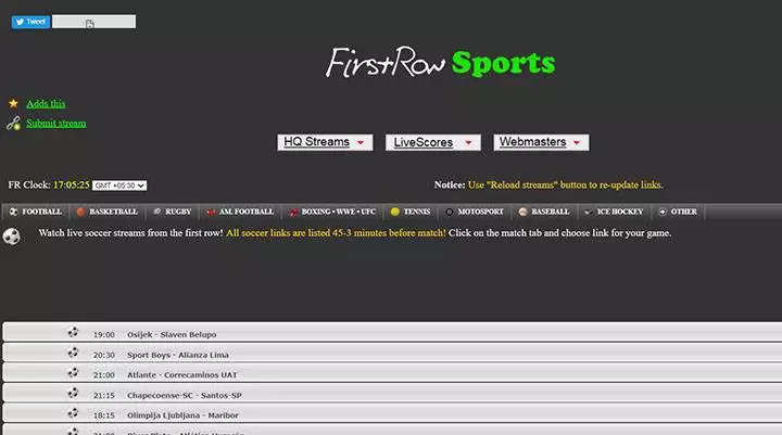 FirstRowSports - Alternative to Stream2Watch