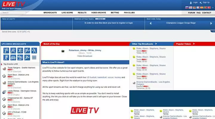 Livetv - Alternative to Stream2Watch