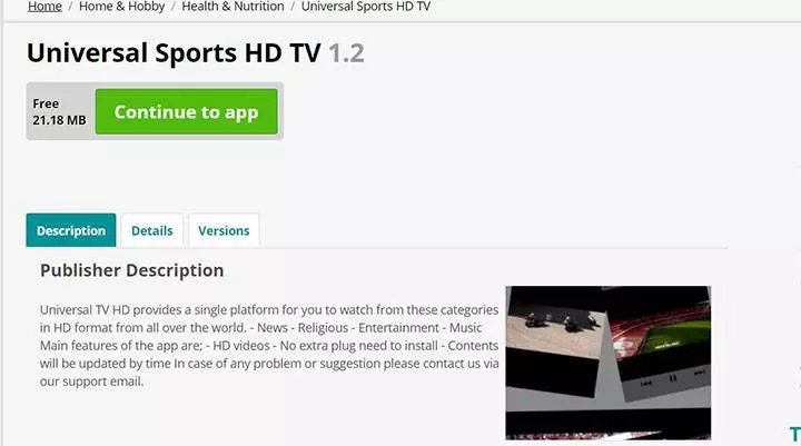 Universal TV HD sports - Alternative to Stream2Watch