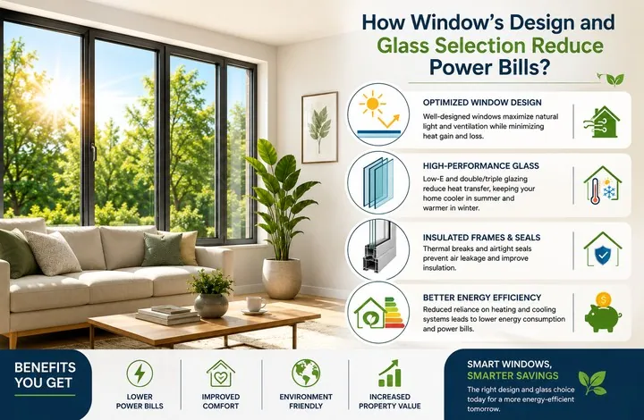 How Window’s Design and Glass Selection ReducePower Bills